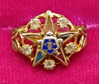14K Order Of The eastern Star Ring Size 4.5